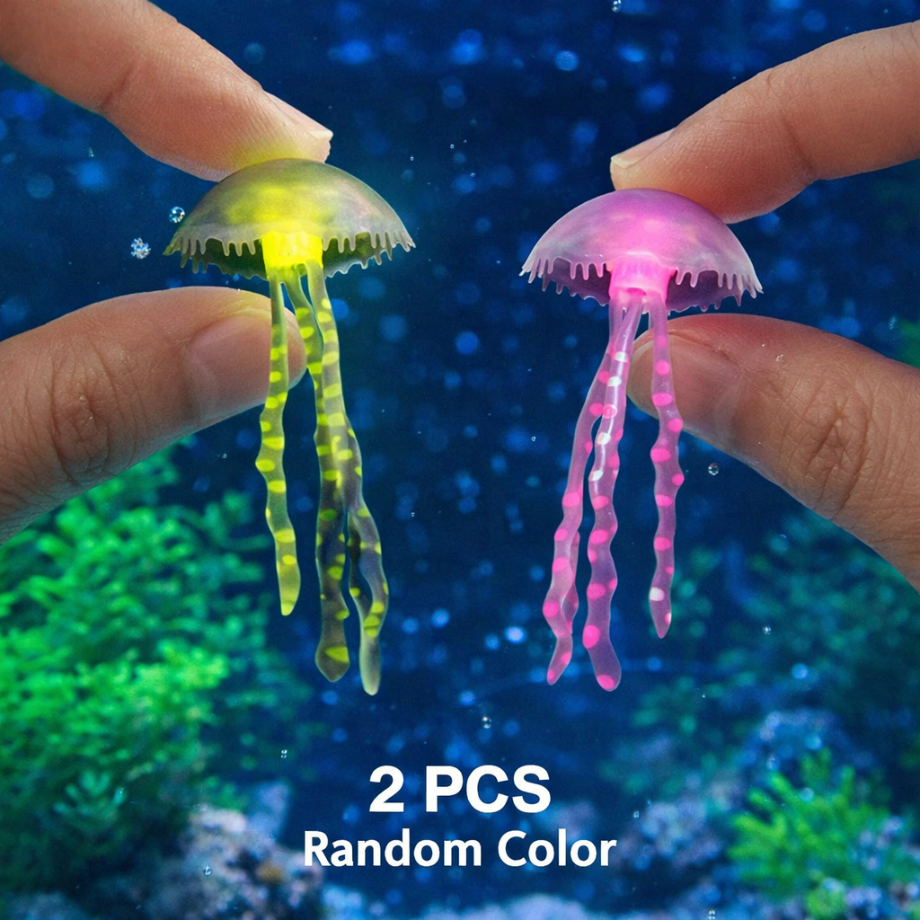 Aquarium Plants Live - Świecące Meduzy Symulacyjne 2 szt. Losowy