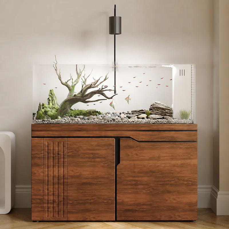 Aquarium Planted Tank Filter - Duże, ultra-białe szklane akwarium z filtrem